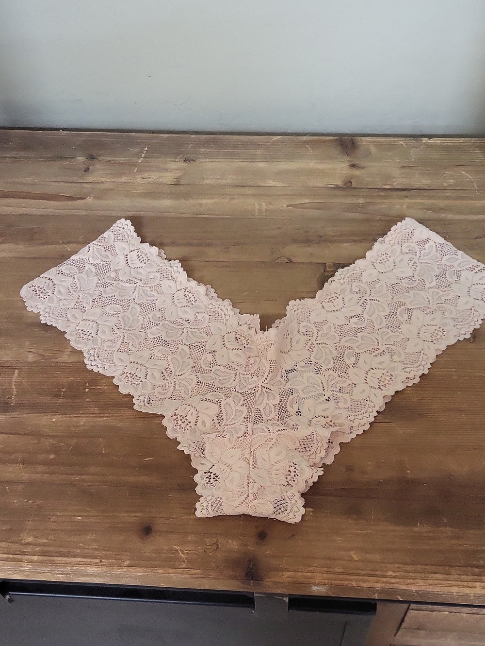 Frederick's of Hollywood Light Blush Lace Hipster